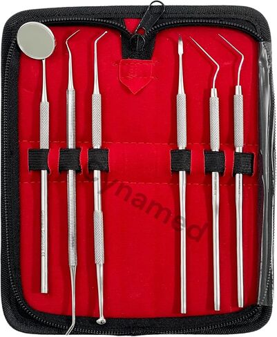 New CYNAMED USA German Stainless Dental Dental Dentist Pick Tool Kit -Set of 6 Piece-A+ Quality in Saudi Arabia