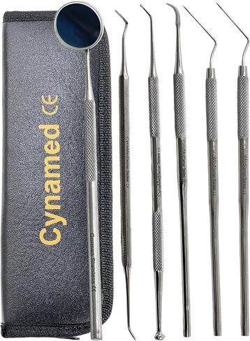 New CYNAMED USA German Stainless Dental Dental Dentist Pick Tool Kit -Set of 6 Piece-A+ Quality in Saudi Arabia