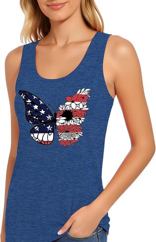 All American Mama 4th of July Tank Tops for Women Patriotic Tops USA Flag Sleeveless Shirt Holiday Casual Outfit in Saudi Arabia
