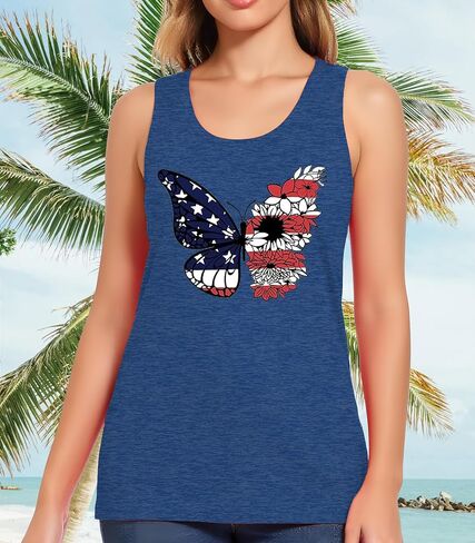 All American Mama 4th of July Tank Tops for Women Patriotic Tops USA Flag Sleeveless Shirt Holiday Casual Outfit in Saudi Arabia