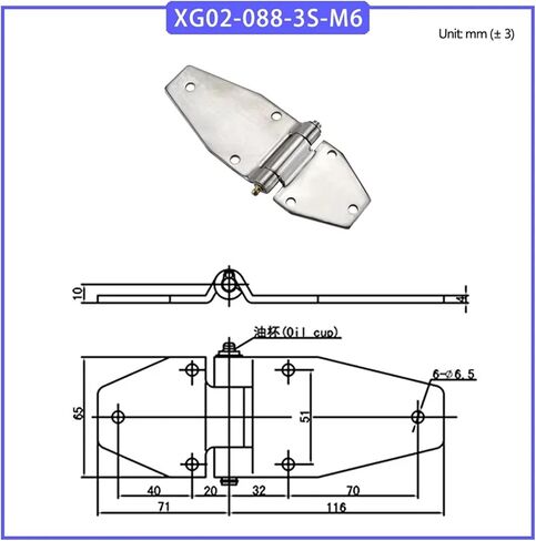 XG02-088-3S-M6 مفصلي ثقيل 304 الفولاذ المقاوم للصدأ 1pcs in Saudi Arabia