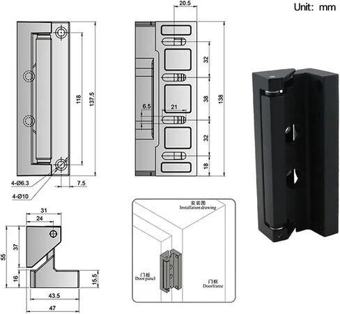 Heavy Duty Convex Door Zinc Alloy Hinge 1Pcs in Saudi Arabia