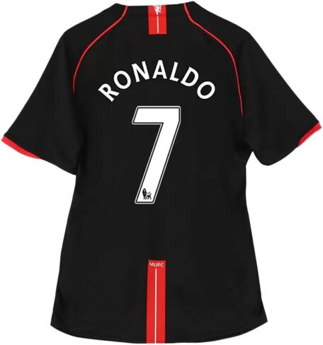 Short Sleeve Ronaldo Retro 2008 Black Kit Soccer Jersey for Men Fan Version in Saudi Arabia