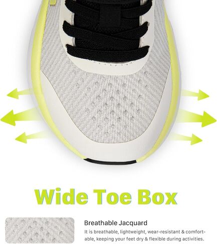 Amzzpik Little/Big Kids Zero Zero Drop Running أحذية مع زلة ومربع عريض خفيفة الوزن وأحذية رياضية للتنفس للفتيان والبنات بحجم 13C-4C in Kuwait