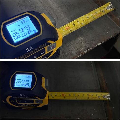 شريط ليزر قياس 3 في 1 متر رقمي للليزر مع شاشة LCD وجهاز قفل الذات 131 قدم/40 متر أداة قياس ليزر قابلة للشحن و 5 م شريط قياس/حجم in Kuwait