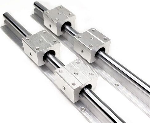 Professional SBR16/12/20mm خط سكة حديد 250-1500 مم أدلة خطية خطية خطية الدعم + 4pcs SBR16UU كتل المحامل الخطية لجزء CNC (SBR12UU ، 450mm) in Saudi Arabia