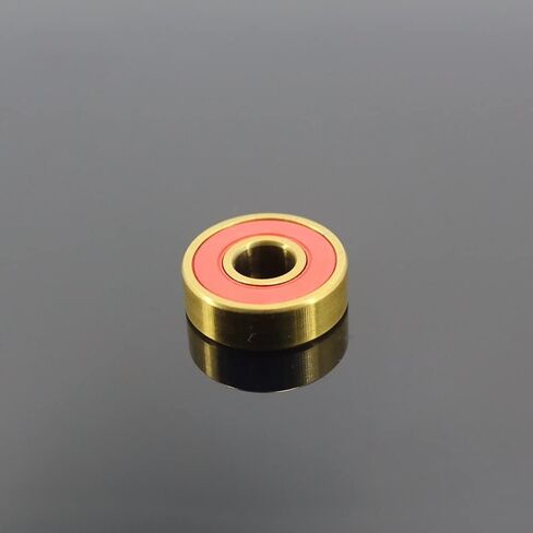 16pcs 608 TIG لوح التزلج المحامل 8x22x7mm ABEC-9 608 V RS Gold Gold Plating Nylon Cage 608 محمل الكرة in Saudi Arabia