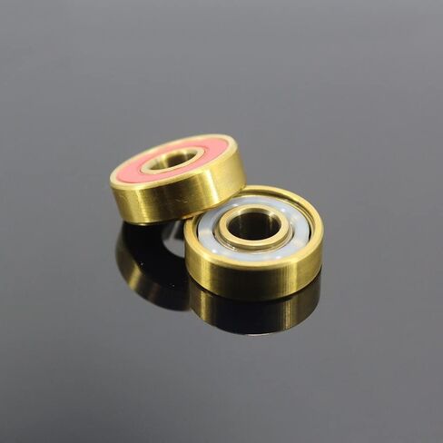 16pcs 608 TIG لوح التزلج المحامل 8x22x7mm ABEC-9 608 V RS Gold Gold Plating Nylon Cage 608 محمل الكرة in Saudi Arabia