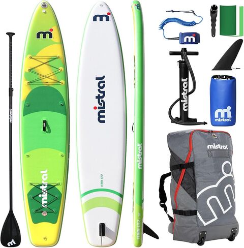 Mistral Stand Up Inflatable Paddle Board Racing & Touring Board 13'2"/ 14' Race Board, Backpack with Wheels, Durable ISUP for Youth & Adult, w/Premium SUP Accessories in Kuwait