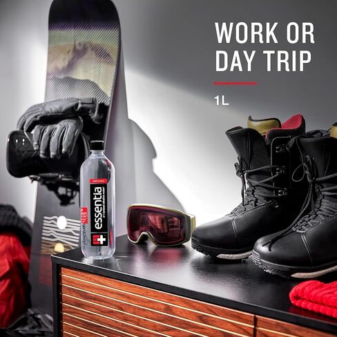 Essentia Water المعبأة في زجاجات ، مياه قلوية مؤينة: 99.9 ٪ نقية ، مملوءة بالكهرباء ، 9.5 درجة الحموضة أو أعلى مع طعم نظيف وسلس ، 1 لتر (حزمة 12) in Saudi Arabia