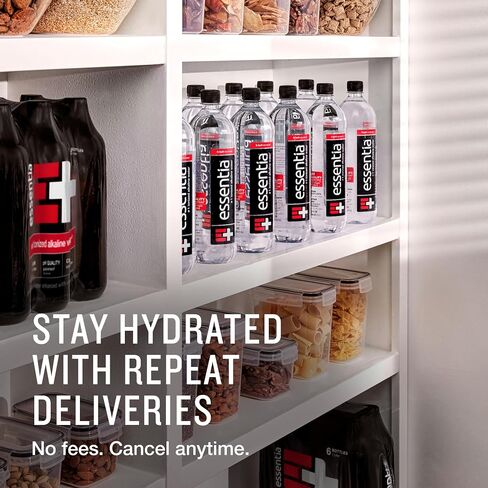Essentia Water المعبأة في زجاجات ، مياه قلوية مؤينة: 99.9 ٪ نقية ، مملوءة بالكهرباء ، 9.5 درجة الحموضة أو أعلى مع طعم نظيف وسلس ، 1 لتر (حزمة 12) in Saudi Arabia