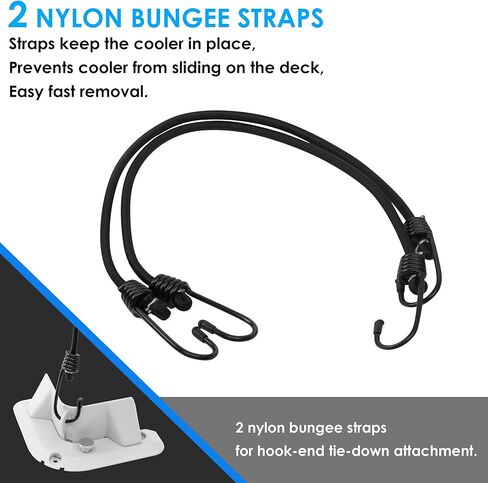 Aluminum Alloy Cooler Mounting Kit,Quick Release Boat Marine Cooler Mounting Kit for Yeti, Rtic, Igloo, Engle, Coleman, etc (Silvery) in Kuwait