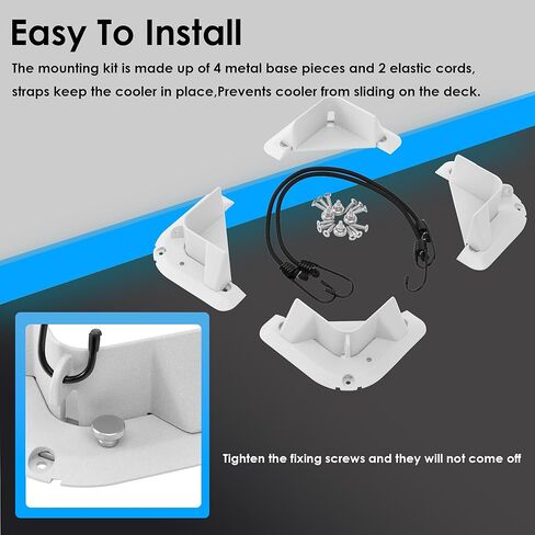 Aluminum Alloy Cooler Mounting Kit,Quick Release Boat Marine Cooler Mounting Kit for Yeti, Rtic, Igloo, Engle, Coleman, etc (Silvery) in Kuwait