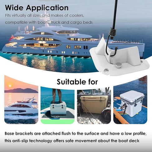 Aluminum Alloy Cooler Mounting Kit,Quick Release Boat Marine Cooler Mounting Kit for Yeti, Rtic, Igloo, Engle, Coleman, etc (Silvery) in Kuwait
