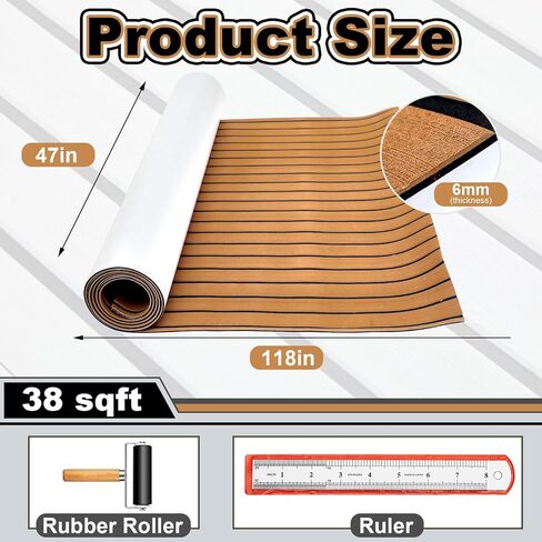 Duraaamo Boat Flooring Eva Foam 118 "× 47" قارب التزيين السجادة غير اللصق البحرية غير المارين in Kuwait