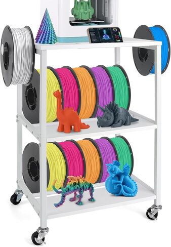 Kids 3D Printer Stand Filament Storage, Toybox 3D Printer for Kids Table Heavy Duty Filament Rack Spool Holder with Wheels, Mini 3D Printer Organizer Stand Storage Accessories in Kuwait