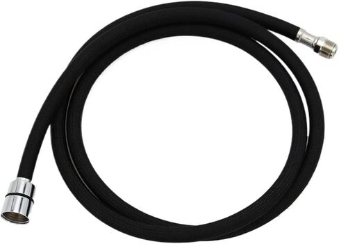 1PC 50/60/150cm F1/2 M15*1 Pull Out Faucet Hose Nylon Braided Flexible Water Hose(150cm Black) in Saudi Arabia