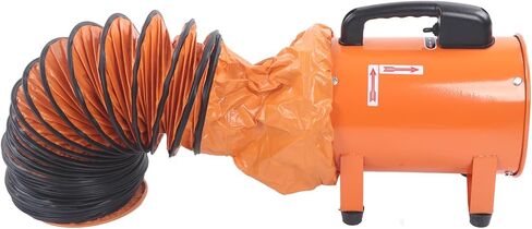 aqxreight Duct Hosing PVC Flexible for Fan Duty 8in with S Shaped Hook Steel Bracket 10meter / 32.8ft (5M) (10M) in Saudi Arabia