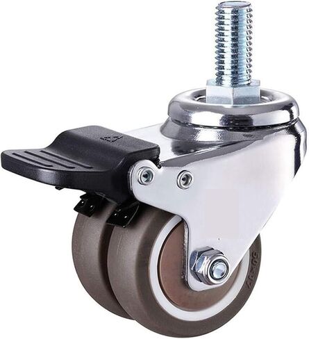 4Pcs/Set 2inch Heavy Duty Swivel Stem Rubber Caster Wheels M12 X 25mm Locking Casters Replacement(Set 1) in Saudi Arabia