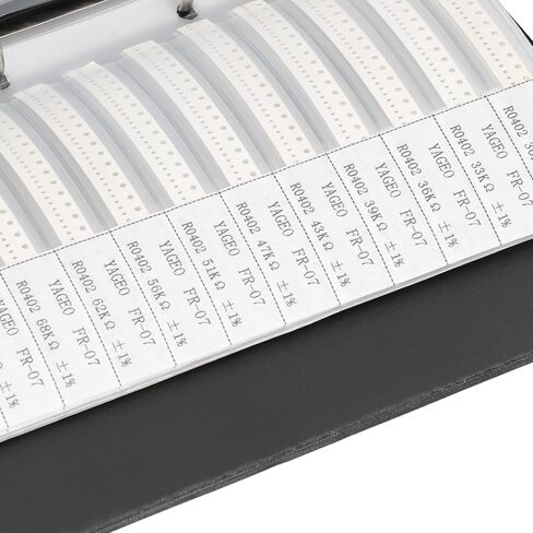 High Accuracy 8500PCS SMD Resistor Combo Sample Book, 170 Types Chip Resistors 0402, Portable Organized SMT Pack Box Book, Chip Resistor Assortment Kit for Electronic Development in Saudi Arabia
