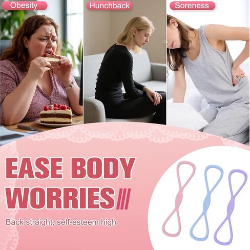 Victoriousact Resistance Bands, Figure 8 Exercise Bands for Women Men, Yoga Gym Resistance Band for Working Out, with Handles for Glutes, Back, Fullbody Yoga Pulling Rope in Saudi Arabia