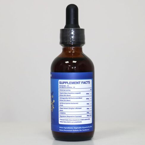 Maca Root Ashwagandha Liquid Drops - Maca and Ashwagandha Supplements with Goji Berry,Ginger Extract,L-Arginine and Magnesium Enhanced Energy 2 fl oz in Saudi Arabia