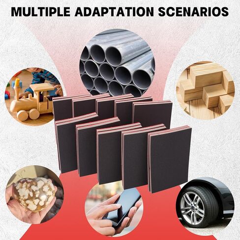 24pcs 400 إسفنجة من الصنفرة الحصيرة ، وسادات الإسفنج الرملية الفائقة ، والرثفة الرغوية الناعمة كتلة ورق الصنفرة الرطب الجاف للطراز الجاف الجدران الصلابة الأثاث المعدني （3 × 4 بوصة） in Saudi Arabia