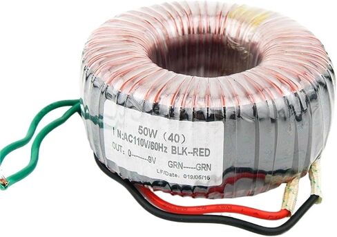 1pcs 50w Toroidal core Transformer of Pure Copper Enameled Wires for Power Amplifier Output 9V Input 110V(220V) in Saudi Arabia