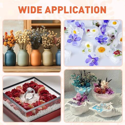 5LBS Silica Gel Flower Drying,Reusable Flower Drying Silica Gel Crystals with 6L Airtight Containers, Color Indicating Flower Preservation Kit for Drying Flowers Bead Size<1mm in Kuwait