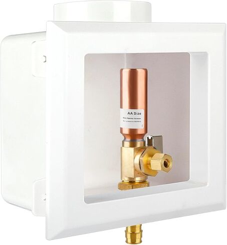 Ice Maker Outlet Box With 1/2" Crimp F1807 Pex Inlet and 1/4" OD Ball Valve Compression Outlet Connections for Icemaker, Water Dispenser in Kuwait