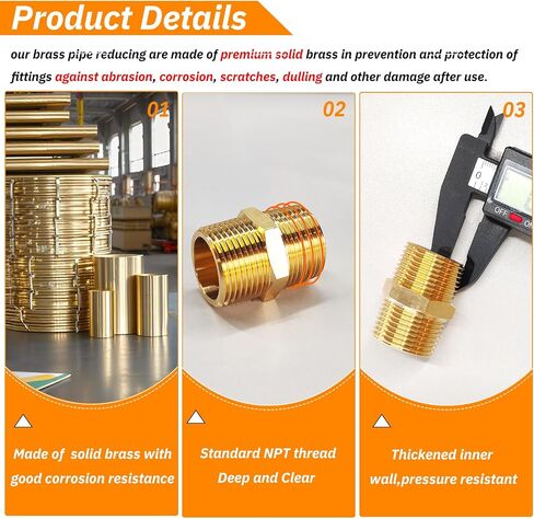 2pcs nipple nipple 1 "npt male x 1" npt male pipe fitting 1 بوصة حلمات أنابيب الذكور تجهيزات محول أنابيب ذكور ثقيلة متساوية in Kuwait