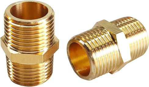 2pcs nipple nipple 1 "npt male x 1" npt male pipe fitting 1 بوصة حلمات أنابيب الذكور تجهيزات محول أنابيب ذكور ثقيلة متساوية in Kuwait