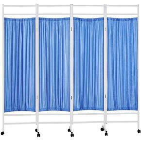 Rolling 4 Panel Medical Privacy Screen On Wheels, Adult Foldable Room Divider for Clinic/Ward/Exam Room, Space Saving in Saudi Arabia