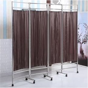 Upgraded Medical Privacy Screen, 4 Panel Foldable Room Divider, Large Classroom/Hospital/Kids Room Steel Frame Divider Screen, No Assembly Required (Color : White) in Kuwait