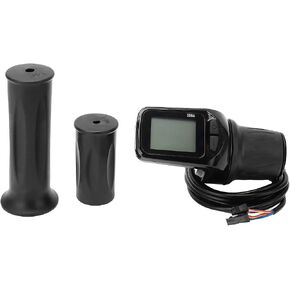 قبضة نصف خانق الدراجة الكهربائية ، مقبض خنق الدراجة الكهربائية مع LCD مع LCD واجهة المصباح 5P + 2P كابل عادي لمدة 24 فولت 36V 48V 60V in Kuwait