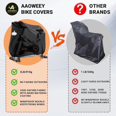 Stationary Bike Cover Waterproof Outdoor，Upright Exercise Bike Cover with Air Vent,Waterproof Strip,4 Windproof Buckles,All Weather Large Cover for Most Stationary Bike in Saudi Arabia