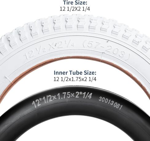 2-PCS 12 ½ إطارات الدراجة للأطفال 12 1/2x2 1/4 (57-203) و 12.5 أنابيب الدراجة صمام Schrader متوافق مع 12 ½ x 2 ¼ 12.5 × 2.25 12 1/2 × 2 1/4 إطارات الدراجات والأنابيب-y-1020) in Saudi Arabia