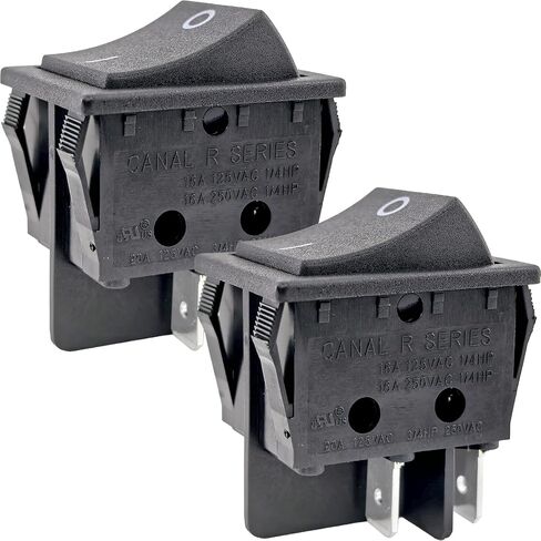 1 حزمة القناة R سلسلة Rocker Switch 16A/20A 125VAC/250VAC 4-PIN DPST لـ PELOTON ARCHERMILLS ، Hongju R Series ، Taiheng TH3 ، Defond DRH-2415-3 in Saudi Arabia