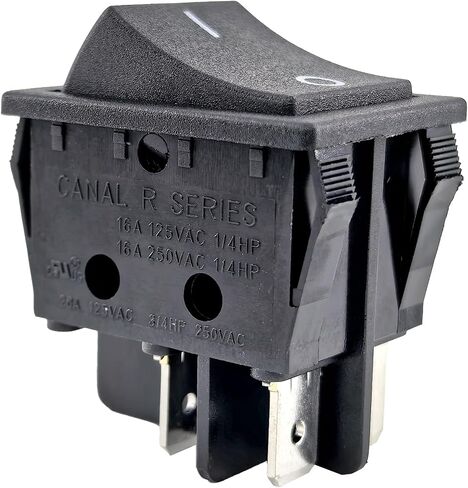 1 حزمة القناة R سلسلة Rocker Switch 16A/20A 125VAC/250VAC 4-PIN DPST لـ PELOTON ARCHERMILLS ، Hongju R Series ، Taiheng TH3 ، Defond DRH-2415-3 in Saudi Arabia