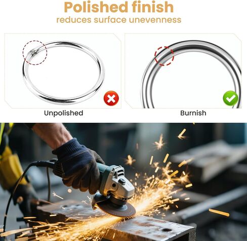 15pcs Seamless Stainless Steel Metal O Rings, Metal Rings 1 Inch Smoothing Loop Welded O-Ring Round Ring Solid Round Ring Buckles For Hanging Strap Sling Belt in Saudi Arabia