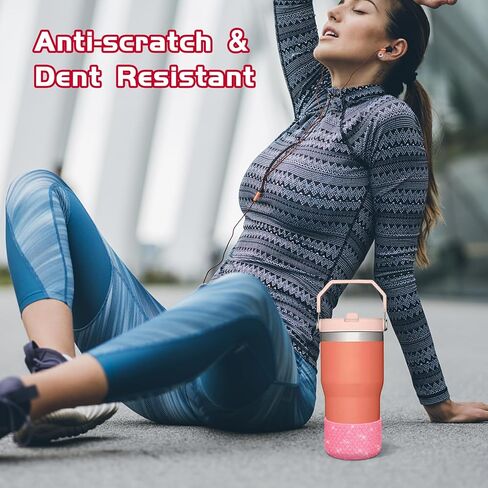 Wuqid Prettection Bling Heart Texture Silicone Boot Sleeve متوافق مع قولان مقطع 40 أوقية أوقية 20 أوقية و 12-24 أوقية قارورة هيدرو الرياضية ، غطاء قاع زجاجة مضاد للانزلاق لمدة 2.8-2.95 بوصة أسفل in Kuwait