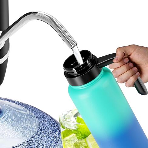 غطاء بديل لزجاجة ماء عريض من Hydroflask ، أغطية أعلى مع قش لإكسسوارات قارورة المائية ، غطاء مقبض زجاجة رياضية أعلى لـ Hydroflask 12 16 20 32 40 64 128 أوقية in Kuwait