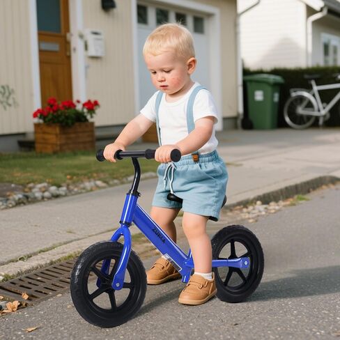 MEGHNA Toddler Balance Bike Kids Toy Aged 2-5 Years Old with Safety Footrest Adjustable Height Seat and Handlebar Strider Bike 8 inch Wheel for Over 18 Months Baby Toddler Kids, Easy to Assembly in Saudi Arabia
