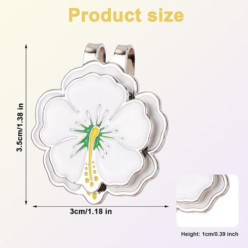 Magnetic Golf Ball Marker with Hat Clip, Morning Glory Golf Marker Magnet Hat Clip Set Flower Shape Ball Bag Accessories for Women Men Golfer Gift in Saudi Arabia