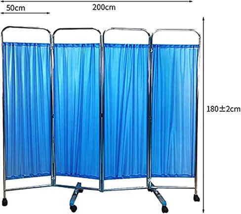 4 Panel Medical Privacy Screen, Portable Room Divider, 6ft High Ward/Beauty Salon/Health Center Standing Door Partition, Space Saving in Saudi Arabia