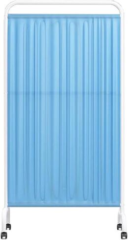 Mobile Privacy Screen,Single Panel Folding Rolling Privacy Screen,Partition Privacy Separator Wall,for Clinic Beauty Salon Office(Blue,3-Panel) in Saudi Arabia