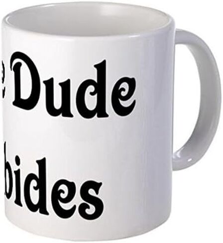 11 أونصة القدح - The Dude Abides Mug - S White " in Kuwait