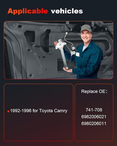 cciyu Power Window Regulator With Motor Replacement for 2004-2009 for Toyota Sienna Front Left Driver Side in Saudi Arabia