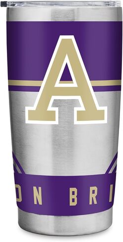 Rico Industries NCAA Hampden -Sydney Tigers Standard 20oz من الفولاذ المقاوم للصدأ مع غطاء - رائع للقهوة أو الشاي أو الماء أو الكوكتيلات in Saudi Arabia