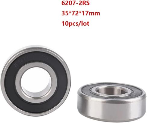 10pcs/lot 6207RS 6207-2RS 6207 2RS Rubber Seal Ball Bearings 35 * 72 * 17mm Deep Groove Ball Bearing 35x72x17mm in Saudi Arabia